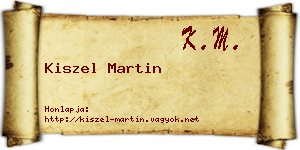 Kiszel Martin névjegykártya