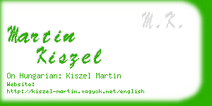 martin kiszel business card